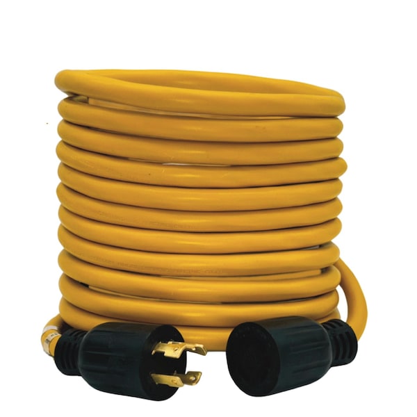 Connecticut Electric Cold Weather Extension Cord, 10 AWG, Indoor/Outdoor, 1 Outlets, L14-30R, Black/Yellow, Nylon, 50 ft HEPC3050 - main